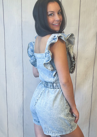 Alysha Denim Romper